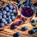 Ripe Blackthorn Sloes with Gin