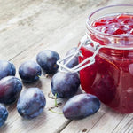 Ripe Shropshire Prune Damsons and Jam