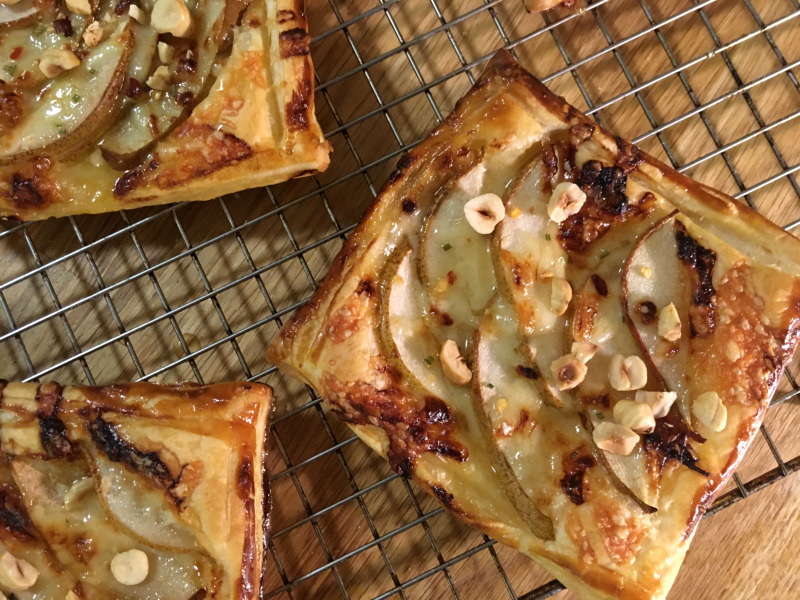 Comté & pear tartlets