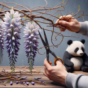 Computer image of pruning Wisteria
