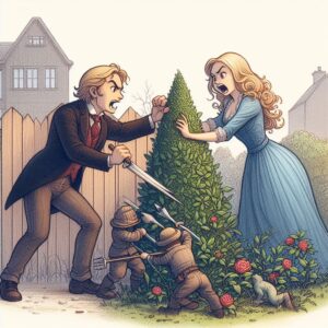 Holy hedge dispute between Peter Walker-Smith and Tersia Van Zyl
