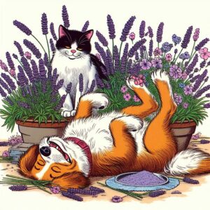 cats-dogs-lavender-plants