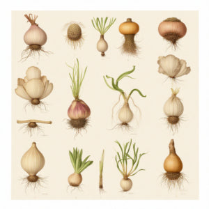 types of flower bulb diagram