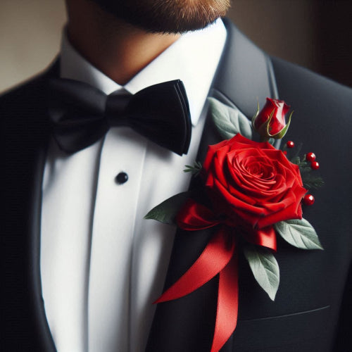Red Rose Buttonhole