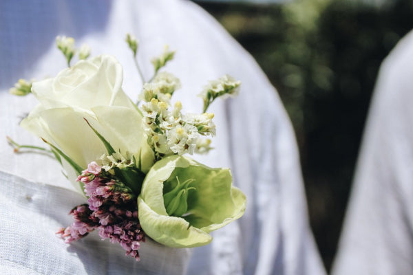 White Rose Wedding Buttonhole